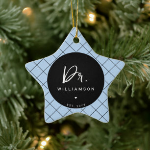 Personalisiert Name Dr. Minimalistisch Doctor Absc Keramik Ornament