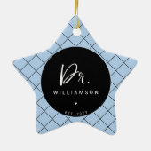 Personalisiert Name Dr. Minimalistisch Doctor Absc Keramik Ornament (Hinten)