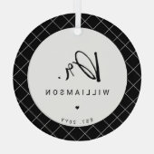 Personalisiert Name Dr. Minimalistisch Doctor Absc Ornament Aus Glas (Rückseite)