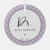 Personalisiert Name Dr. Minimalistisch Doctor Absc Ornament Aus Glas (Vorderseite)