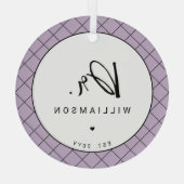 Personalisiert Name Dr. Minimalistisch Doctor Absc Ornament Aus Glas (Rückseite)