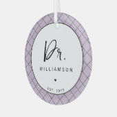 Personalisiert Name Dr. Minimalistisch Doctor Absc Ornament Aus Glas (Vorderseite links)