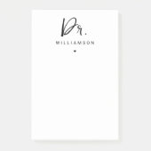 Personalisiert Name Dr. Minimalistisch Doctor Absc Post-it Klebezettel (Vorderseite)