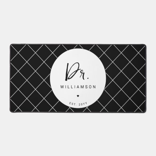 Personalisiert Name Dr. Minimalistisch Doctor Absc Schreibtischunterlage (Vorderseite)