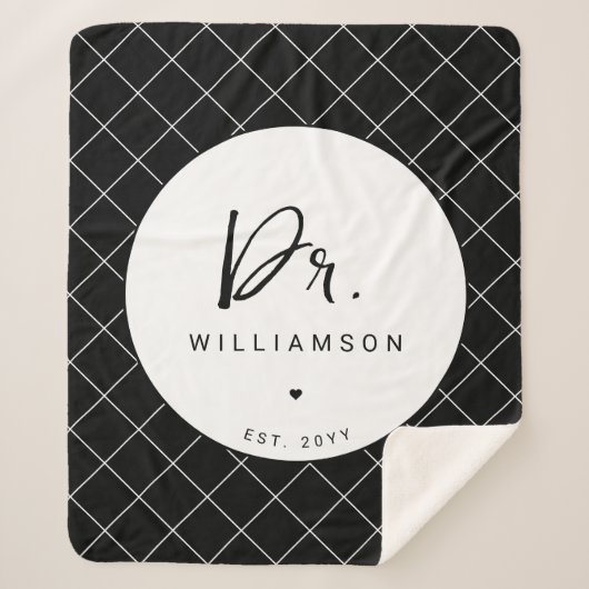 Personalisiert Name Dr. Minimalistisch Doctor Absc Sherpadecke (Vorderseite)