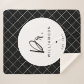 Personalisiert Name Dr. Minimalistisch Doctor Absc Sherpadecke (Vorderseite (Horizontal))