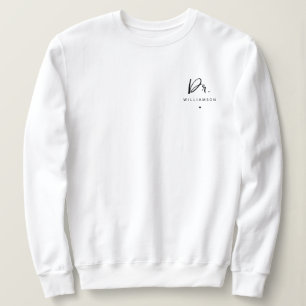 Personalisiert Name Dr. Minimalistisch Doctor Absc Sweatshirt