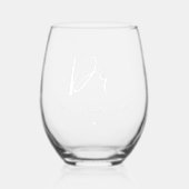 Personalisiert Name Dr. Minimalistisch Doctor Absc Weinglas Ohne Stiel (Vorderseite)