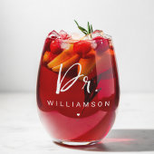 Personalisiert Name Dr. Minimalistisch Doctor Absc Weinglas Ohne Stiel