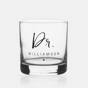 Personalisiert Name Dr. Minimalistisch Doctor Absc Whiskyglas