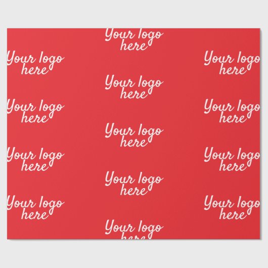 Personalisiert Name Einfach stylish Ihr Logo hier Geschenkpapier (Flach)