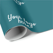 Personalisiert Name Einfach stylish Ihr Logo hier Geschenkpapier (Rolleneckpunkt)