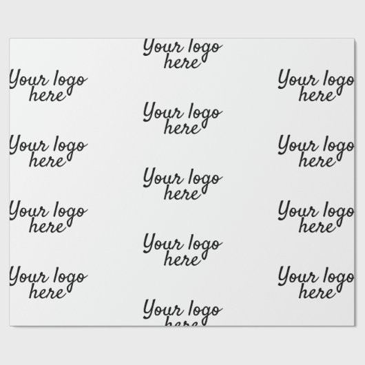 Personalisiert Name Einfach stylish Ihr Logo hier Geschenkpapier (Flach)