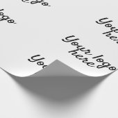Personalisiert Name Einfach stylish Ihr Logo hier Geschenkpapier (Ecke)