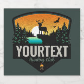 Personalisiert NAME Elk Jagd Wilder Sonnenuntergan Bierflaschenetikett (Einzelnes Label)