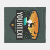 Personalisiert NAME Elk Jagd Wilder Sonnenuntergan Fleecedecke (Vorderseite (Horizontal))