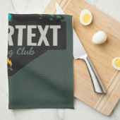 Personalisiert NAME Elk Jagd Wilder Sonnenuntergan Geschirrtuch (Viertel Falte)