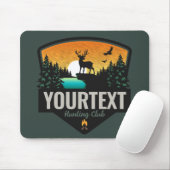 Personalisiert NAME Elk Jagd Wilder Sonnenuntergan Mousepad (Mit Mouse)