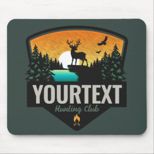 Personalisiert NAME Elk Jagd Wilder Sonnenuntergan Mousepad