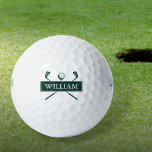 Personalisiert Name Emerald Green Clubs Golfball<br><div class="desc">Personalisieren Sie den Namen,  um ein großartiges Golfgeschenk zu schaffen und zu behalten. Entwickelt von Thisisnotme©</div>