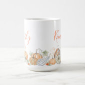 Personalisiert Name Fall Pumpkins Kaffeetasse (Mittel)