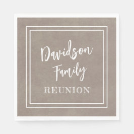 Personalisiert Name Family Event Taupe Serviette