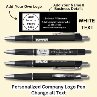 Personalisiert Name Firma Telefon-E-Mail: White Te Kugelschreiber