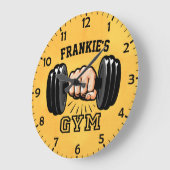 Personalisiert NAME Fitness Trainer GYM Custom Große Wanduhr (Winkel)