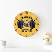 Personalisiert NAME Fitness Trainer GYM Custom Große Wanduhr (Zuhause)