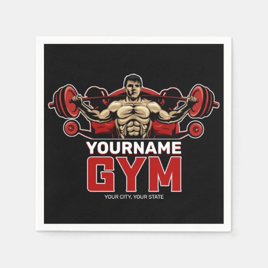 Personalisiert NAME Fitness Zuhause GYM Gewichtsab Serviette (Vorderseite)