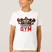 Personalisiert NAME Fitness Zuhause GYM Gewichtsab T-Shirt (Vorderseite)