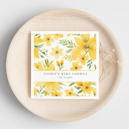 Personalisiert Name Floral Baby Dusche Serviette