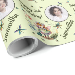 Personalisiert Name Foto Age Magical Fairy Birthda Geschenkpapier