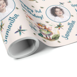 Personalisiert Name Foto Age Magical Fairy Birthda Geschenkpapier
