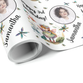 Personalisiert Name Foto Age Magical Fairy Birthda Geschenkpapier