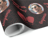 Personalisiert Name Foto Age Sport Boxing Geburtst Geschenkpapier (Rolleneckpunkt)