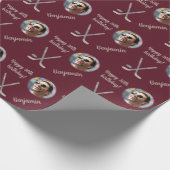 Personalisiert Name Foto Age Sport Hockey Geburtst Geschenkpapier (Ecke)