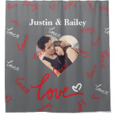 Personalisiert Name Foto Liebe Duschvorhang. Duschvorhang (Vorderseite)