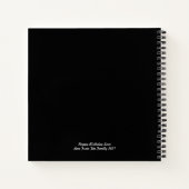 Personalisiert Name Foto Schwarze Skizze Notizblock (Rückseite)