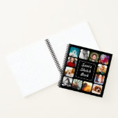 Personalisiert Name Foto Schwarze Skizze Notizblock (Innenseite)