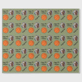 Personalisiert Name Foto Sport Basketball Geburtst Geschenkpapier (Flach)