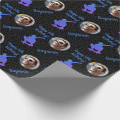 Personalisiert Name Foto Sport Skateboard Geburtst Geschenkpapier (Ecke)