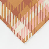 Personalisiert Name Foto Warm Earthy Gingham Karie Fleecedecke (Ecke)