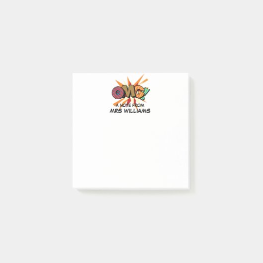Personalisiert Name Fun Comic Buch OMG Post-it Klebezettel (Vorderseite)