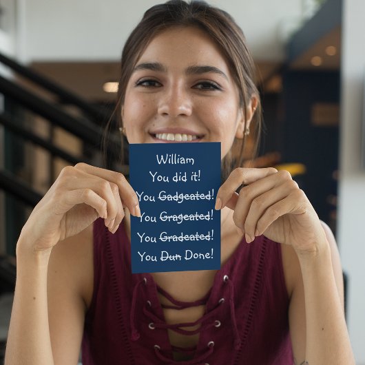 Personalisiert Name Funny Abschluss Herzlichen Glü Karte