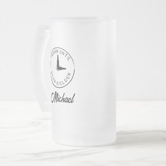 Personalisiert Name Funny Mattglas Bierglas (Vorderseite Links)