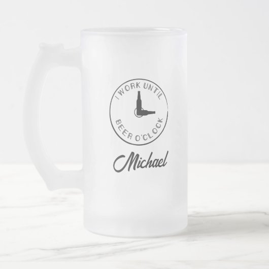 Personalisiert Name Funny Mattglas Bierglas (Links)