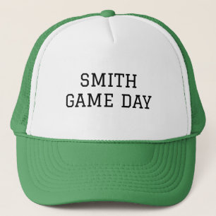 Personalisiert Name Game Day Green Truckerkappe