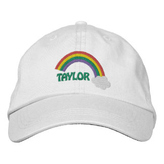 Personalisiert Name Gay Pride Rainbow Bestickte Baseballkappe