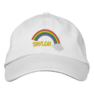 Personalisiert Name Gay Pride Rainbow Bestickte Baseballkappe